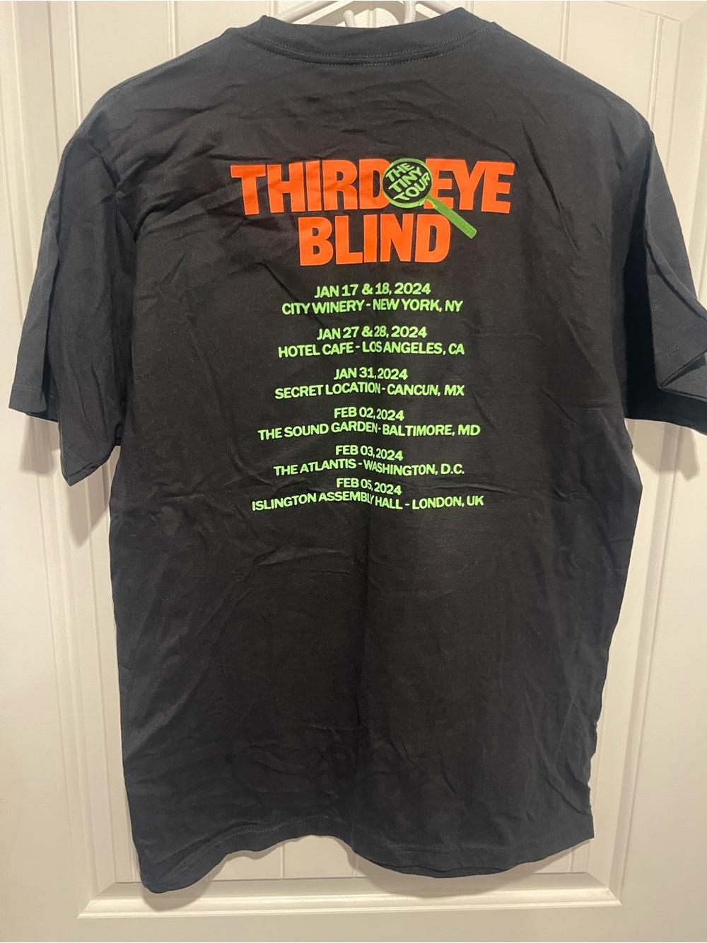 Third Eye Blind The Tiny Tour 2024 Concert Tee Tour Dates Black Medium Official - Picture 4 of 4